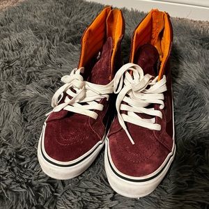 Burgundy Vans Sneakers in High Top